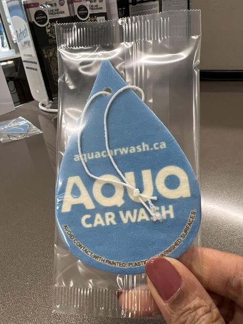 Close-up shot of the texture of a paper air freshener