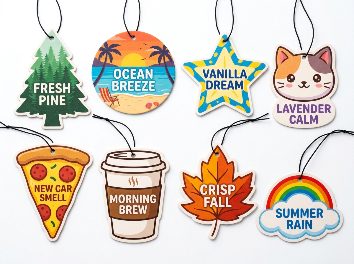 Showcasing custom shapes & double-sided full-color print