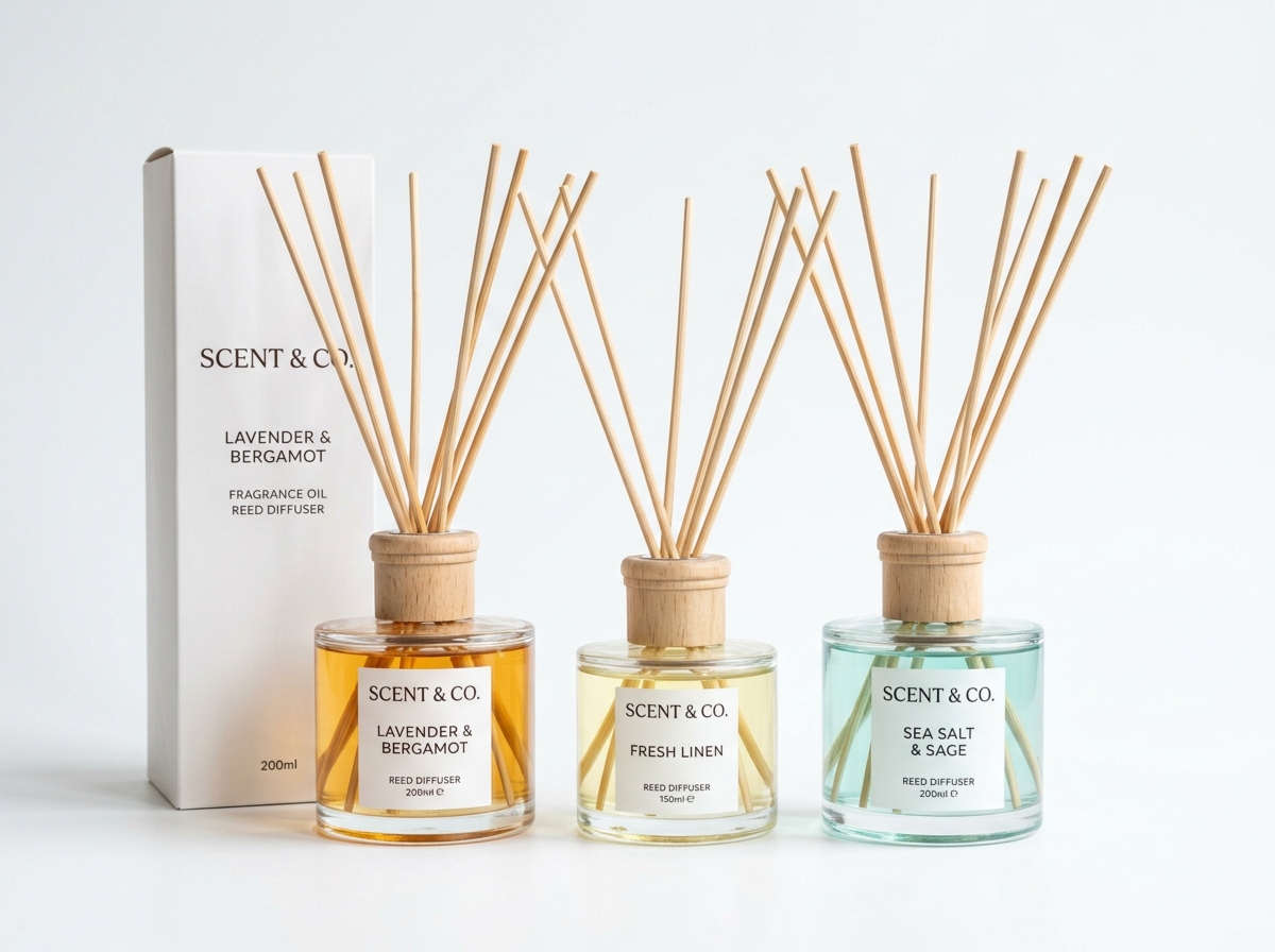Showcasing luxury flameless reed diffusers