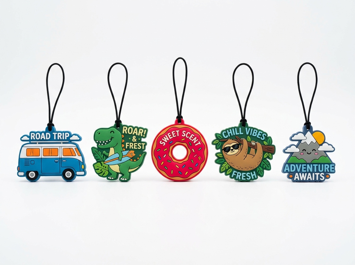 Showcasing 3D molded soft PVC air fresheners